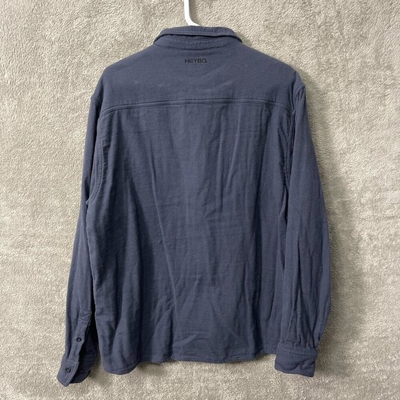 Heybo Outdoors Hunting Fishing Camping Brushed Flannel Crosscut Jacket XL Navy - Picture 8 of 14